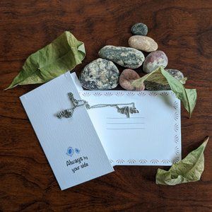 Birds Always Silver Tone Charm Necklace 16-18"